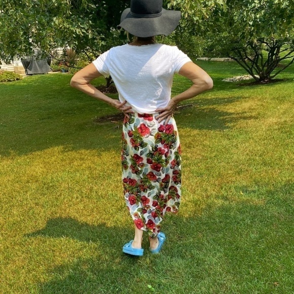 Olsenboye high low flower skirt with ruffled hem - Picture 6 of 7